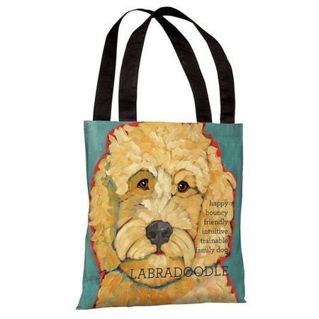 ONE BELLA CASA One Bella Casa 70149TT18P 18 in. Labradoodle 1 Polyester Tote Bag by Ursula Dodge 70149TT18P